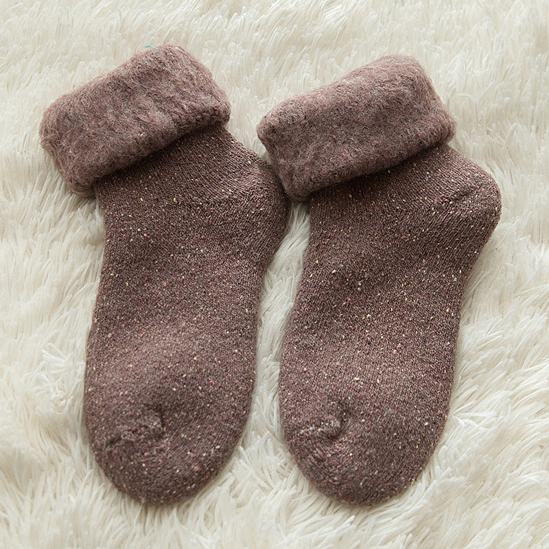 Cotton Crew socks in brown front picture