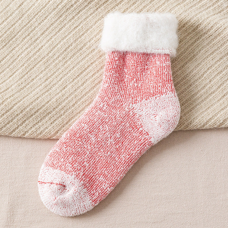 Cotton crew socks in red