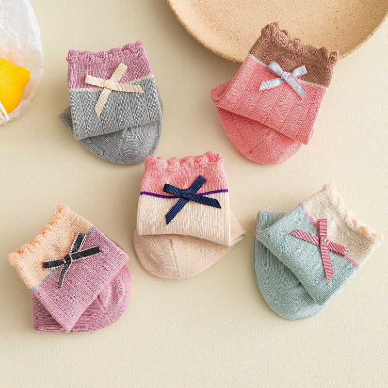 Bow baby socks in varies colors