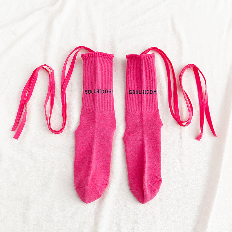 SoulhiddenCrewsocks with tide pink