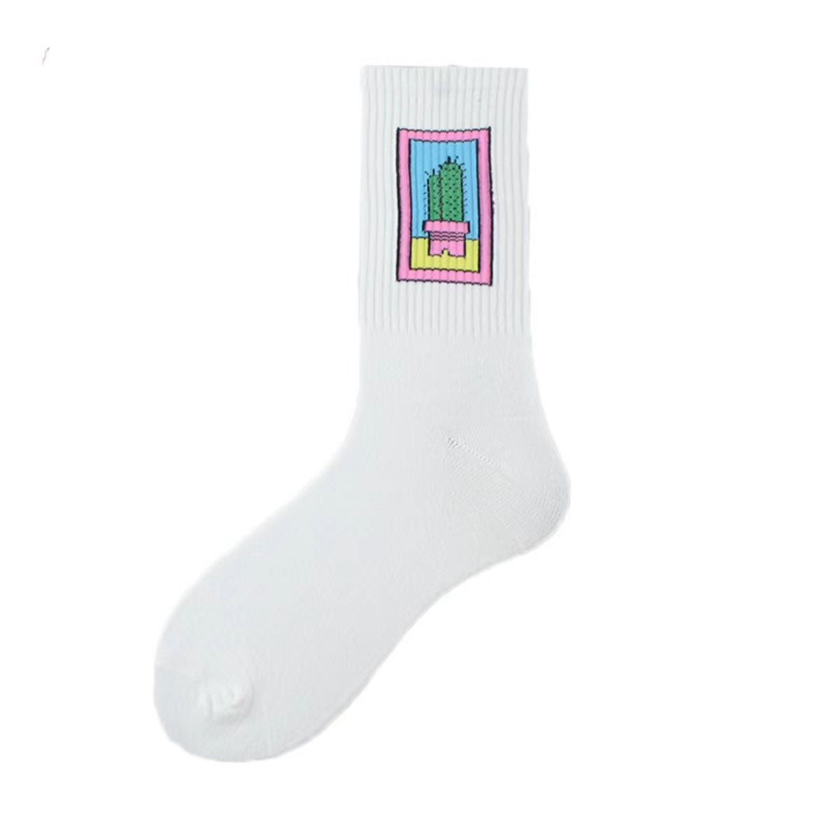 Desert Oasis Socks in white front picture