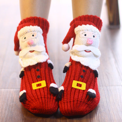 Christmas Knitted Slipper Socks - BlissBounce Socks