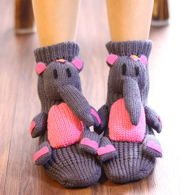 Christmas Knitted Slipper Socks - BlissBounce Socks