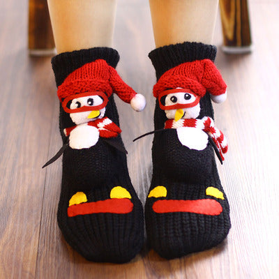 Christmas Knitted Slipper Socks - BlissBounce Socks