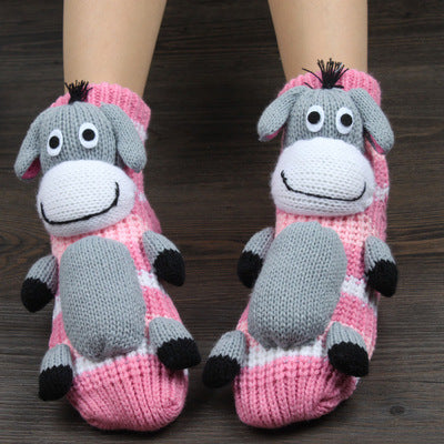 Christmas Knitted Slipper Socks - BlissBounce Socks