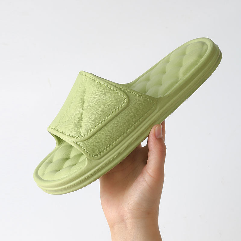 Quilted Comfort Slippers in light green