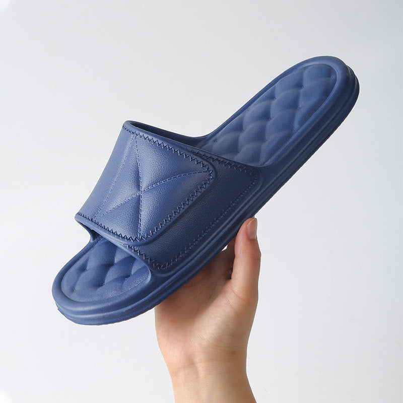 Quilted Comfort Slippers in blue