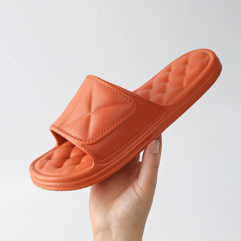 Quilted Comfort Slippers in orange