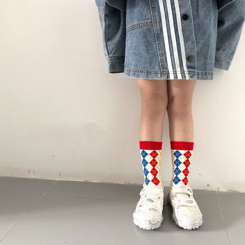 Littlewonderland socks on model