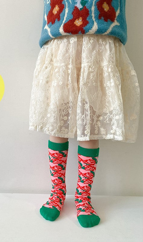 Vivid Expression sock with rose front picture