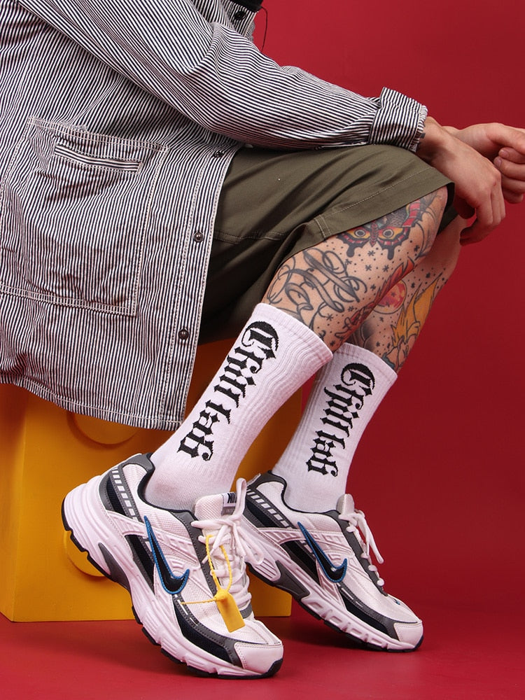 JoyStride Socks in white side picture