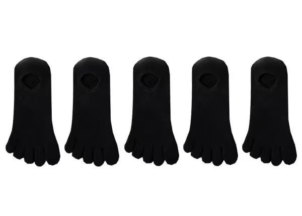 Blissful 5 fingers ankle toes socks in black