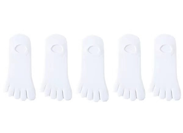 Blissful 5 fingers ankle socks in white
