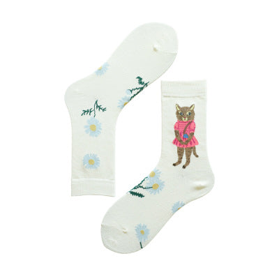 WhitewithKitten socks