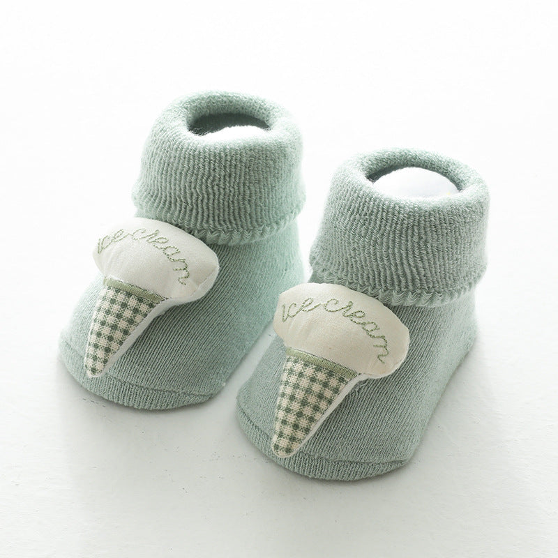 Snuggle Puff Baby Socks in light green