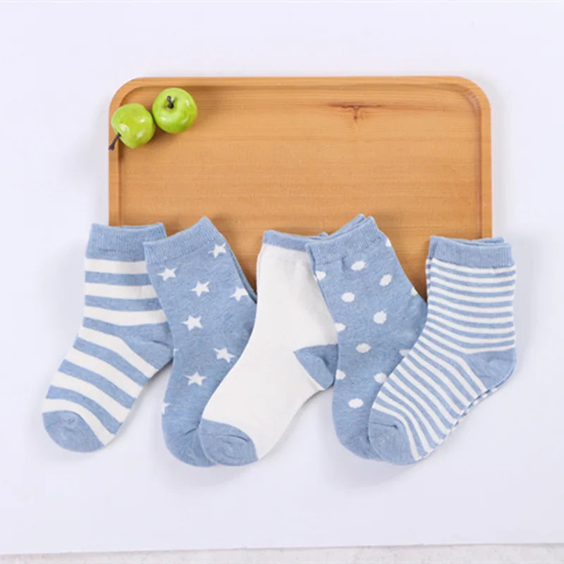 5 pairs Kid socks in blue