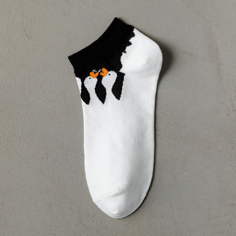 Whimsical Bird Sock Collection in white