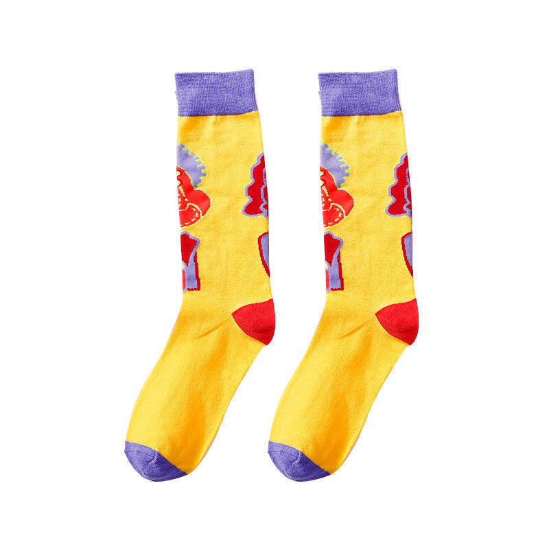 PortaitSocks in yellow