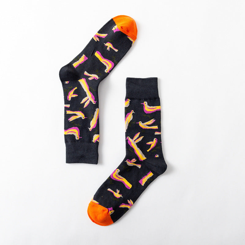 Blossom Parade socks in black