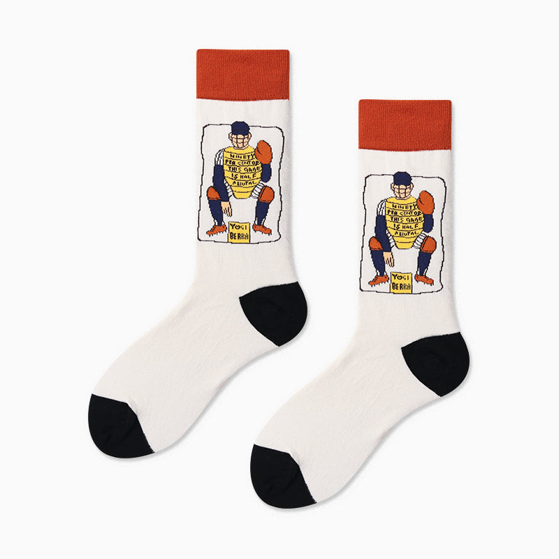 Canvas of Creativity Crew Sock in white