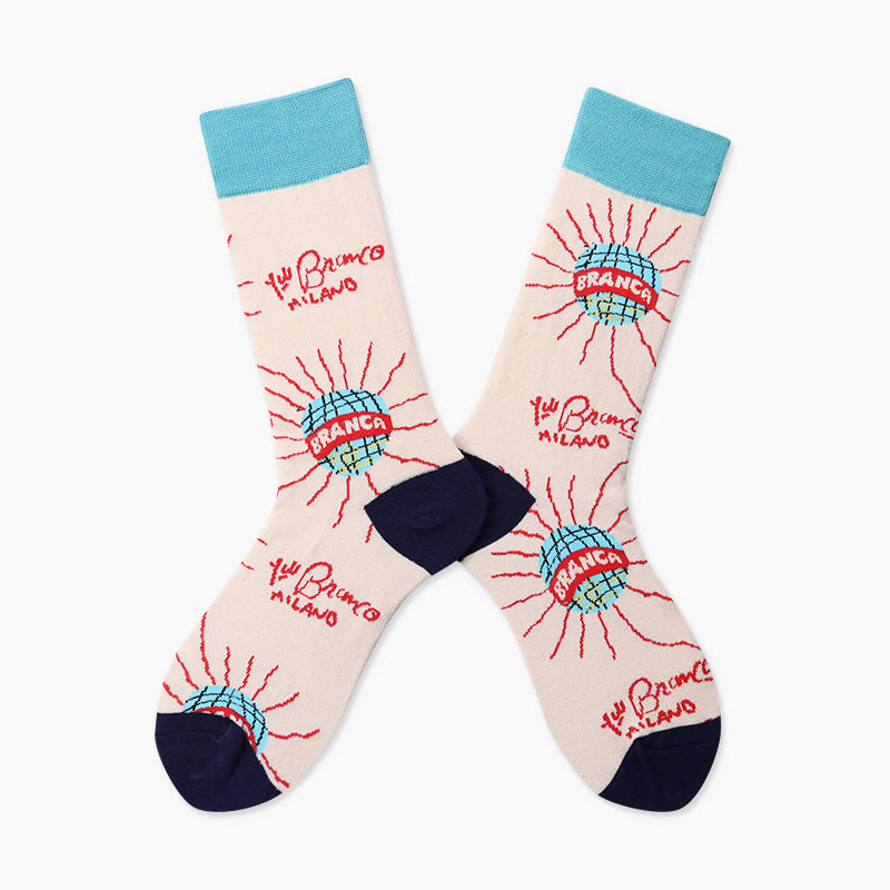 Canvas of Creativity Crew Sock in white 