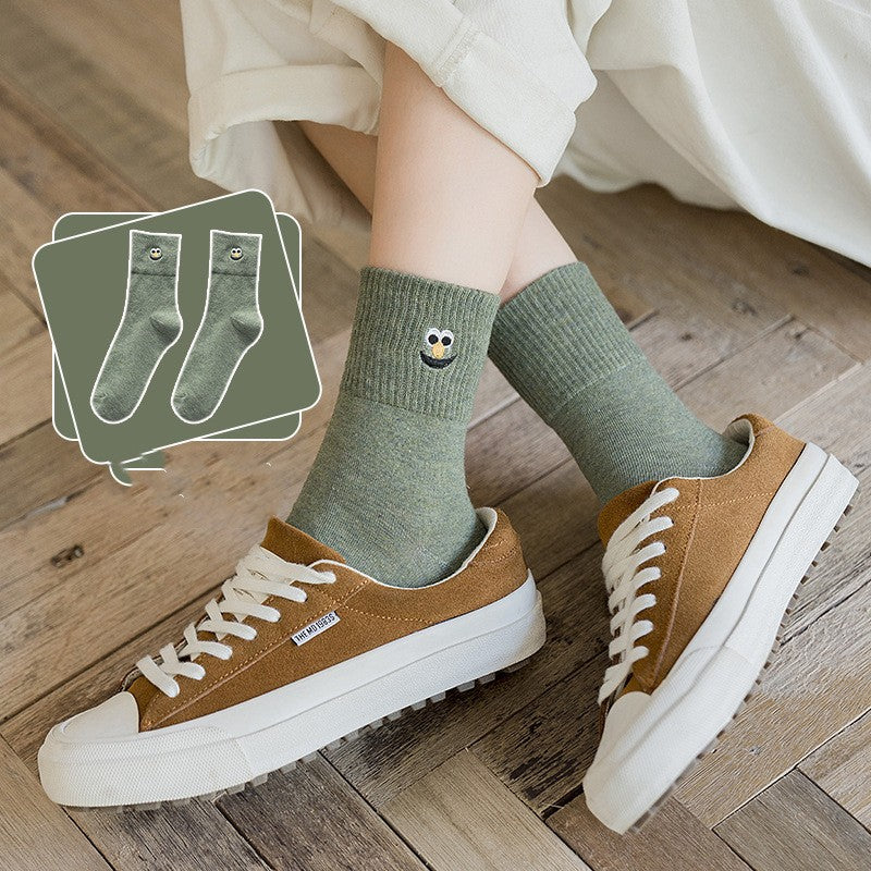 Cheery socks in green