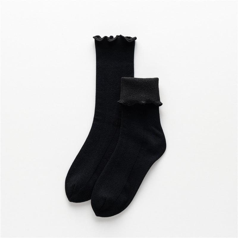 Chic Scalloped Edge Socks