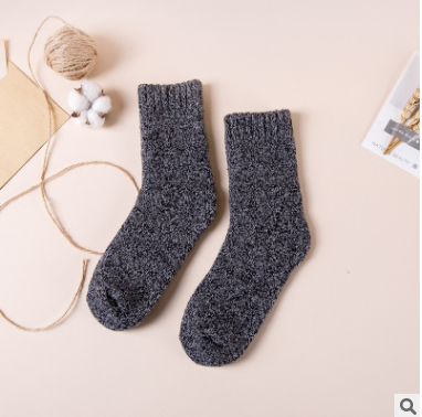 ComfortKnit Plush Socks in Grey