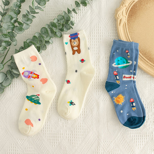 CosmicCrittersSocks in 3 pairs