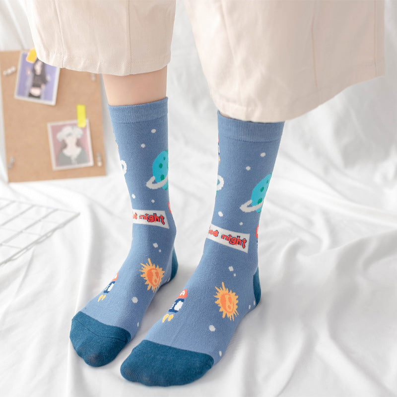 CosmicCrittersSocks in blue