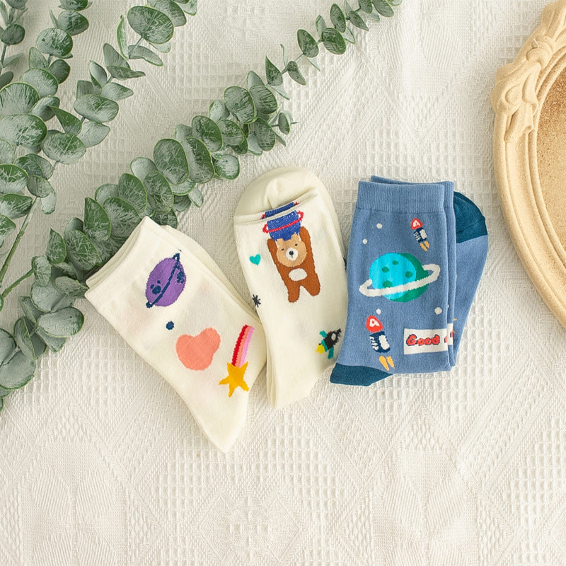 CosmicCrittersSocks in 3 pairs