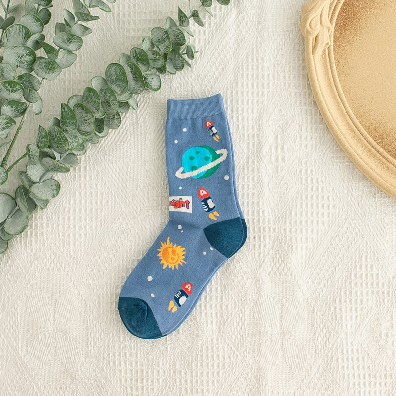 CosmicCrittersSocks in blue