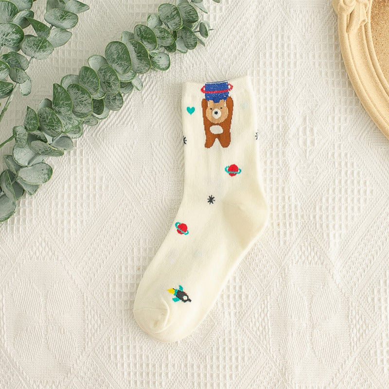 CosmicCrittersSocks in white