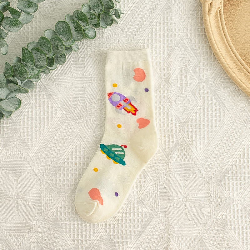 CosmicCrittersSocks in white