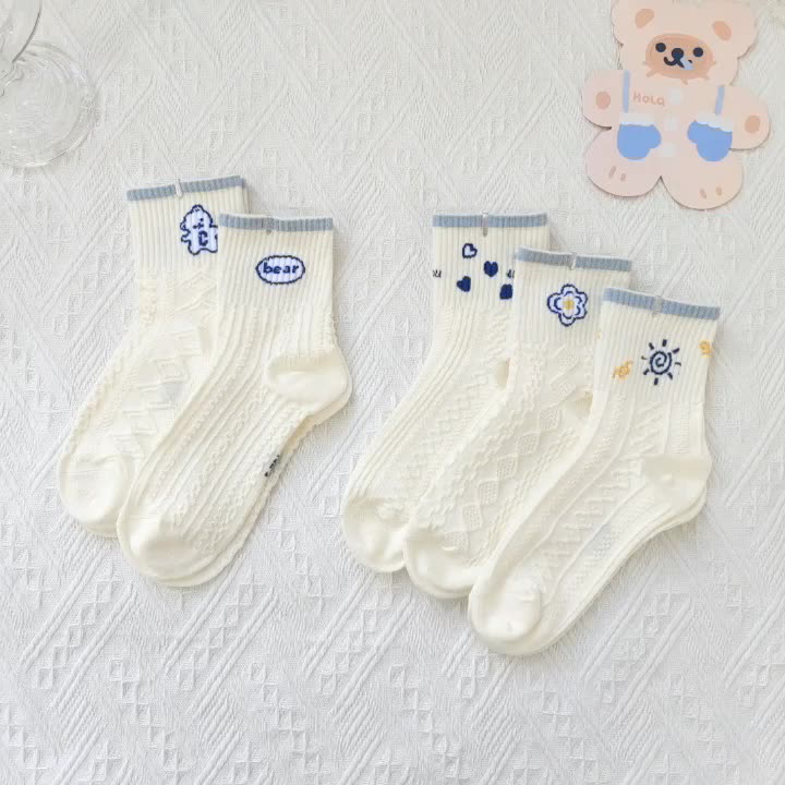 Cotton comfort socks in white