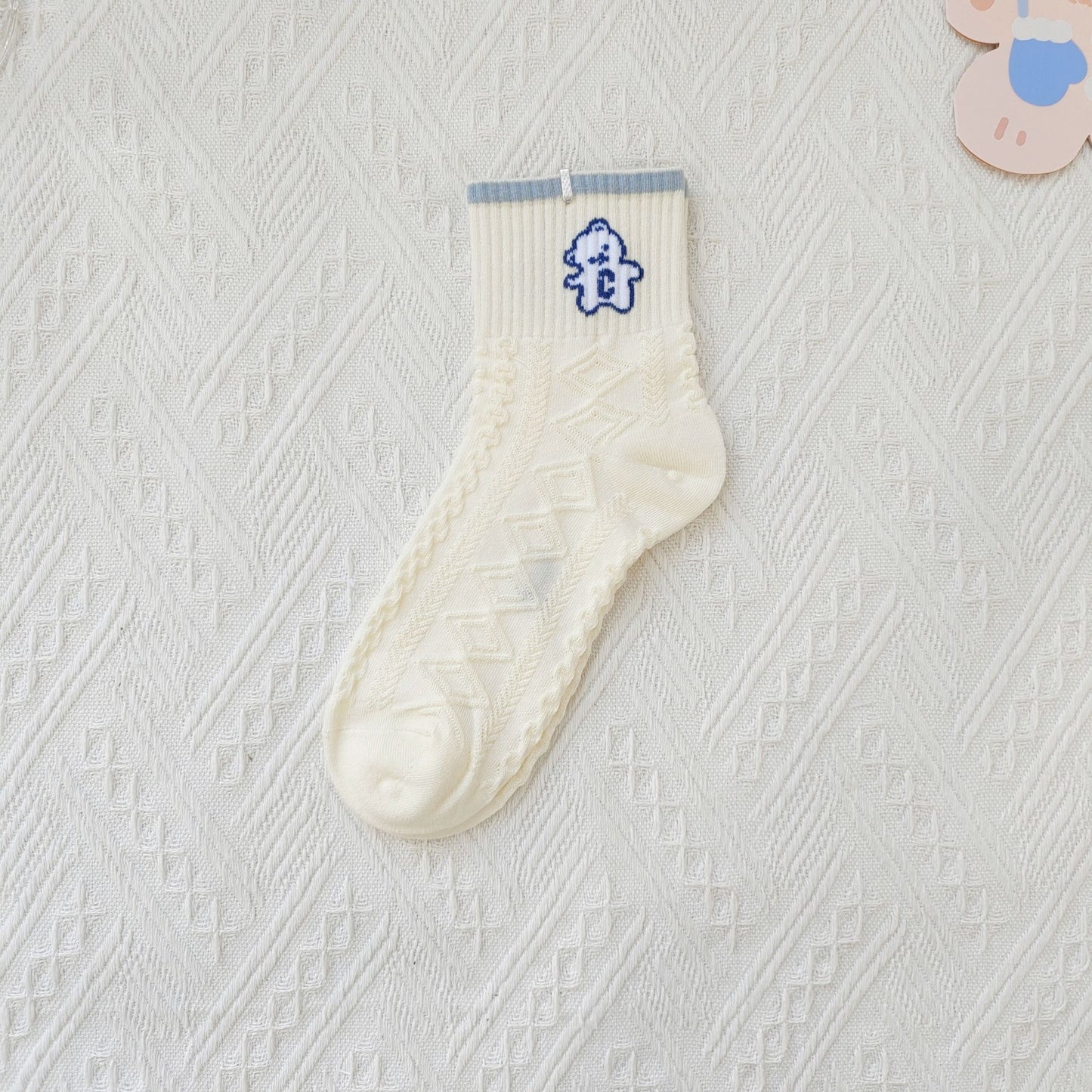 Cotton comfort socks in white