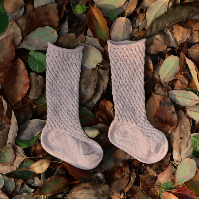 Cozy kid cotton socks in purple