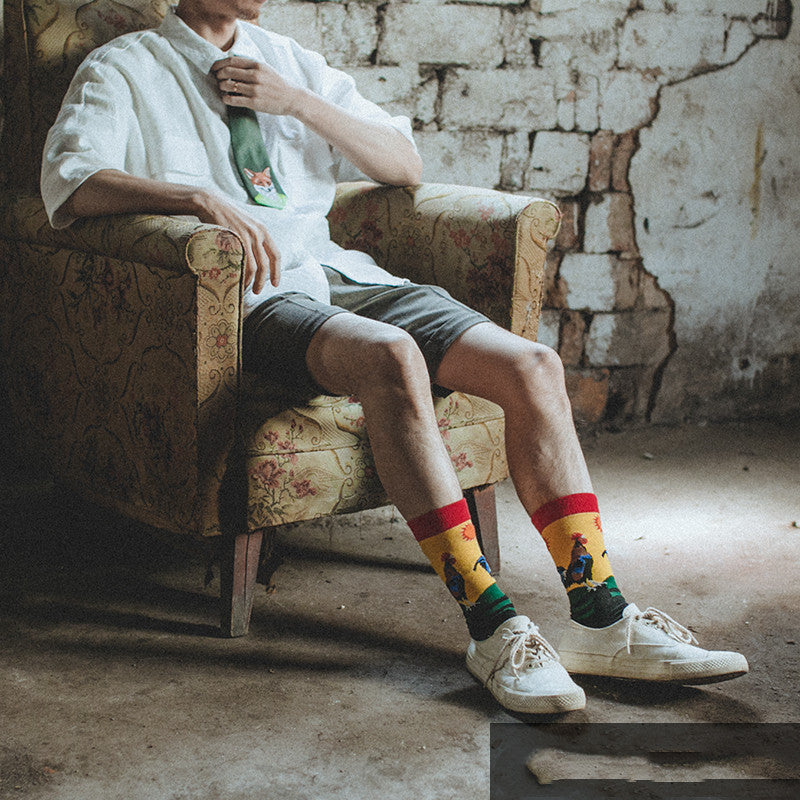 Gentleman's Novelty Socks in Yellow front picture