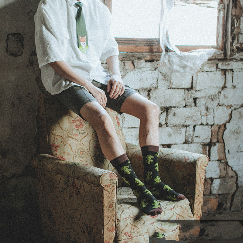 Gentleman's Novelty Socks in black front picture