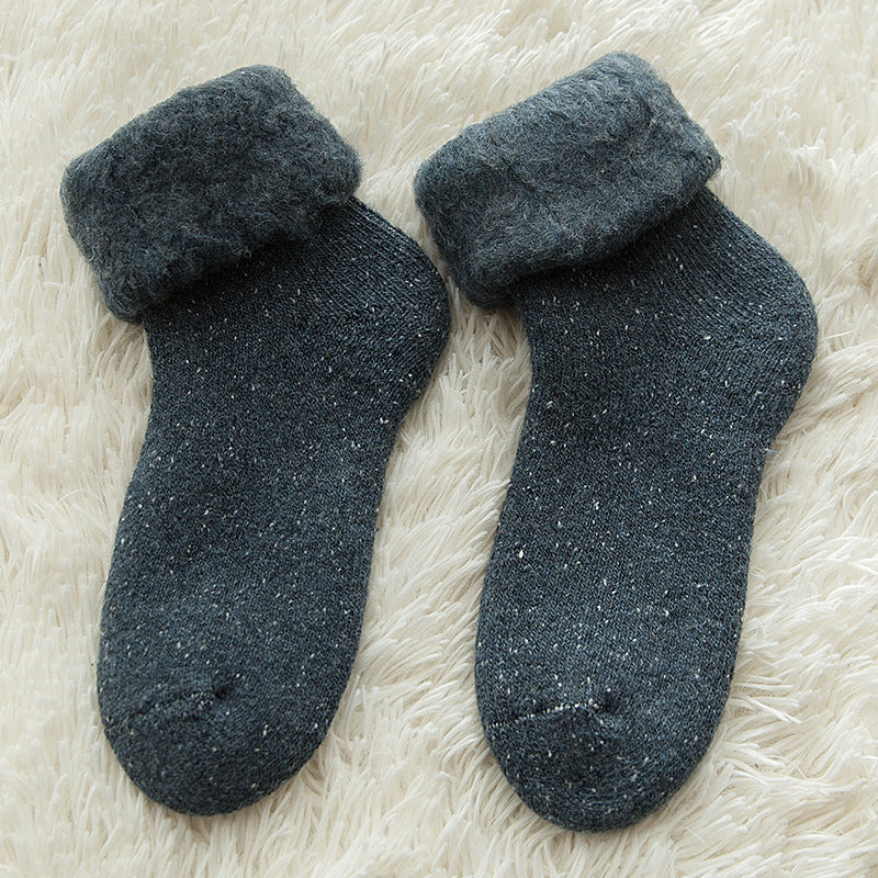 Cotton Crew socks in deep blue front picture