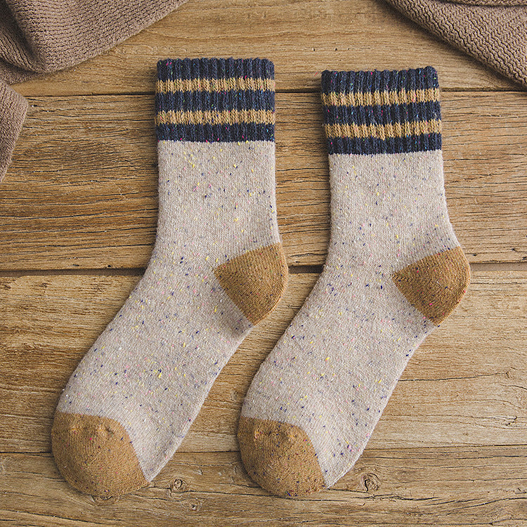 Heirloom Harvest Wool Socks in Khaki
