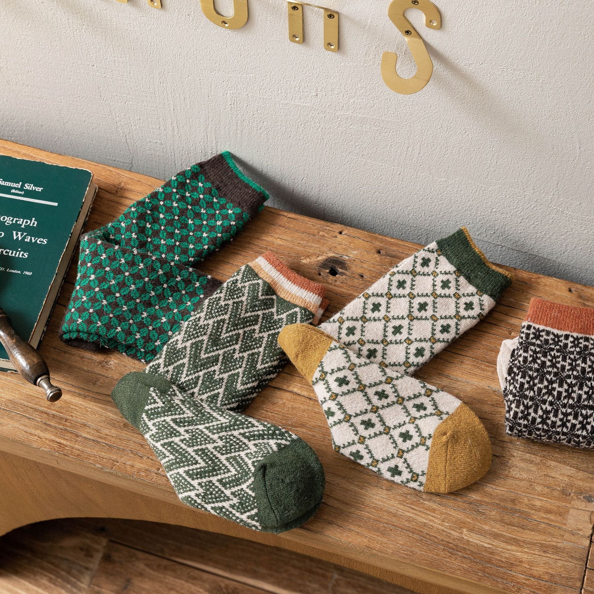 Heritage Knit Sock Ensemble varies style front picture