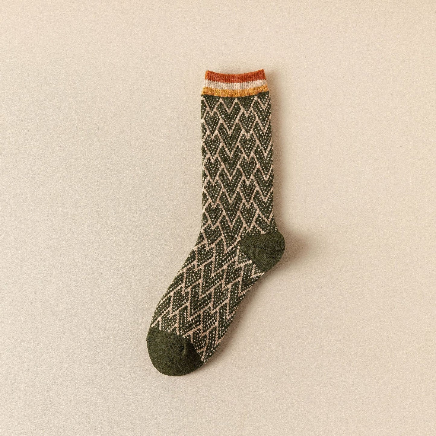 Heritage Knit Sock Ensemble in green