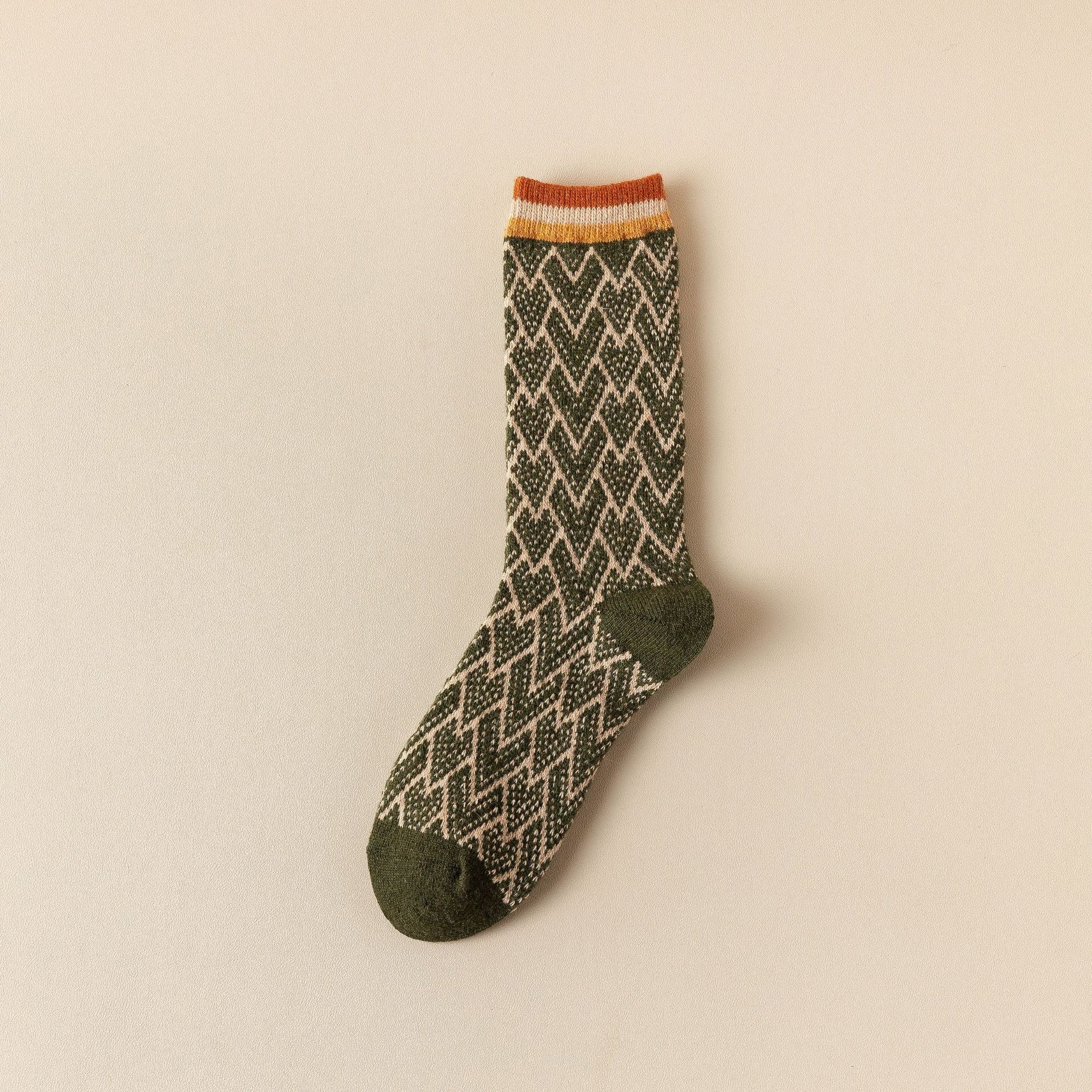 Heritage Knit Sock Ensemble in green
