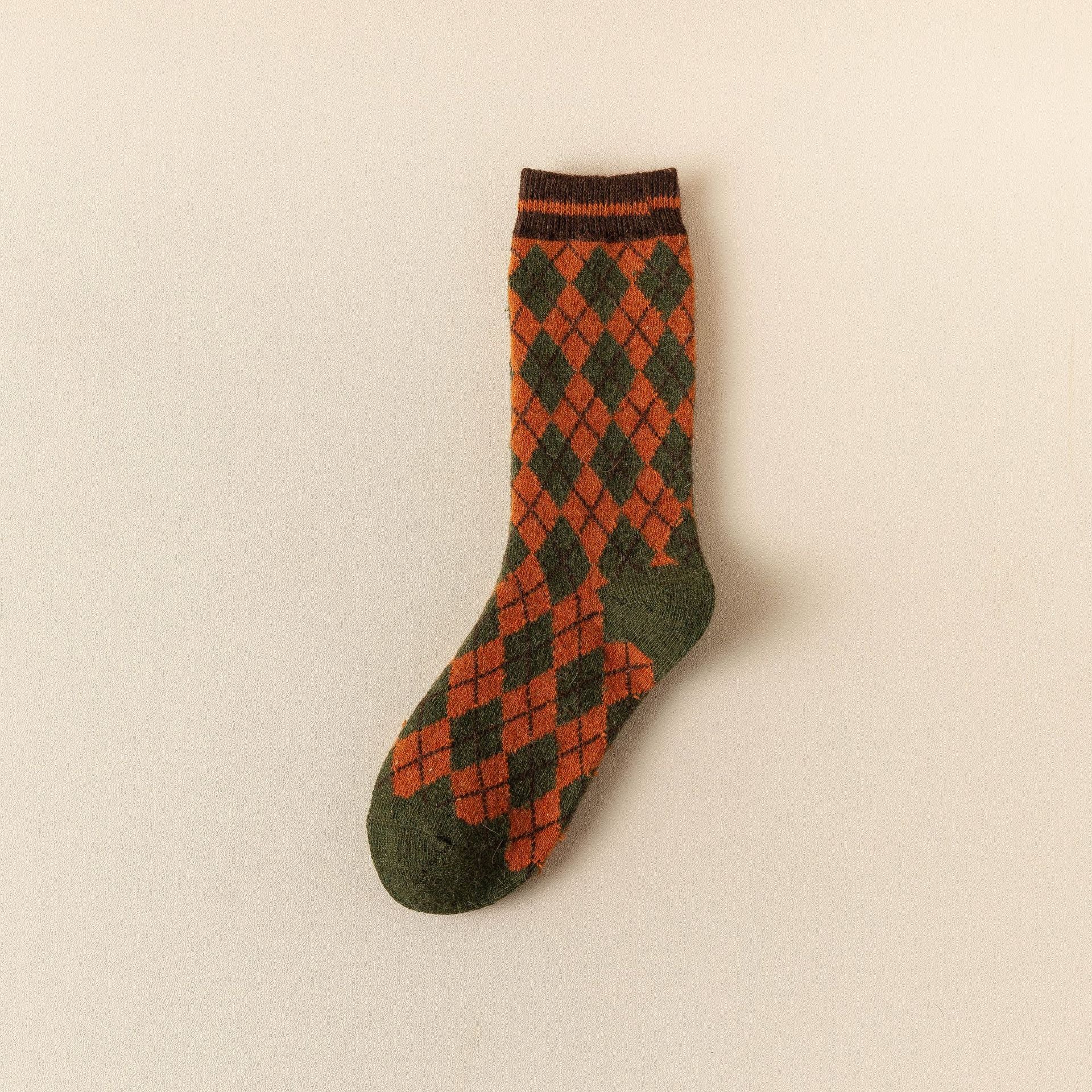 Heritage Knit Sock Ensemble in orange