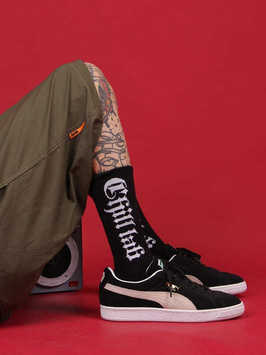 JoyStride Socks in black side picture