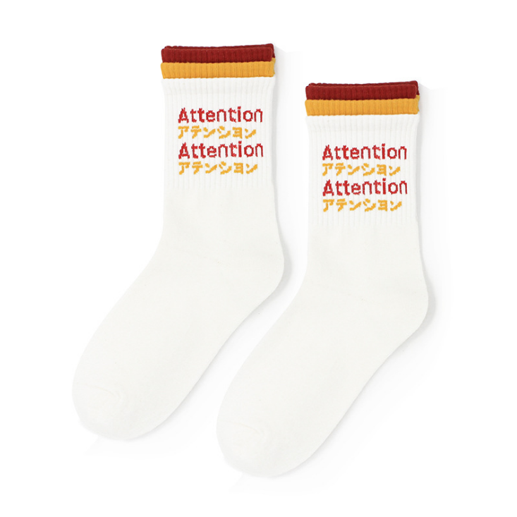 Pop Art Statement Sock in white