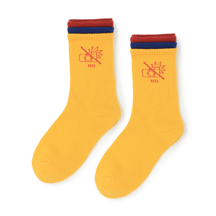Pop Art Statement Sock in yellow