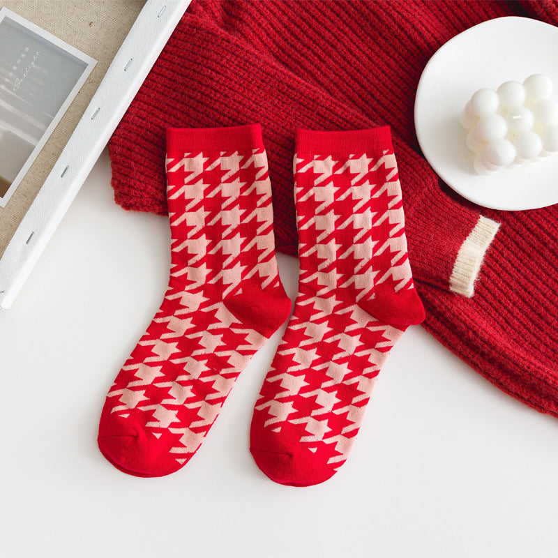 Radiant Reds Festive Socks