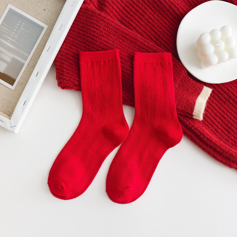 Radiant Reds Festive Socks